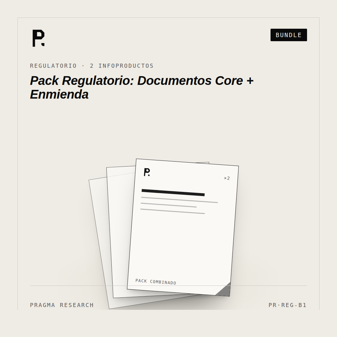 Pack Regulatorio: Documentos Core + Enmienda